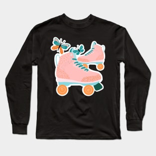 Roller Skates and Butterflies Long Sleeve T-Shirt